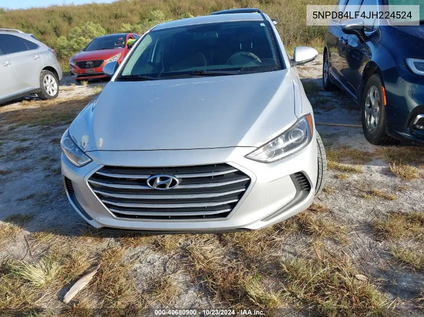 2018 Hyundai Elantra Sel VIN: 5NPD84LF4JH224524 Lot: 40680900