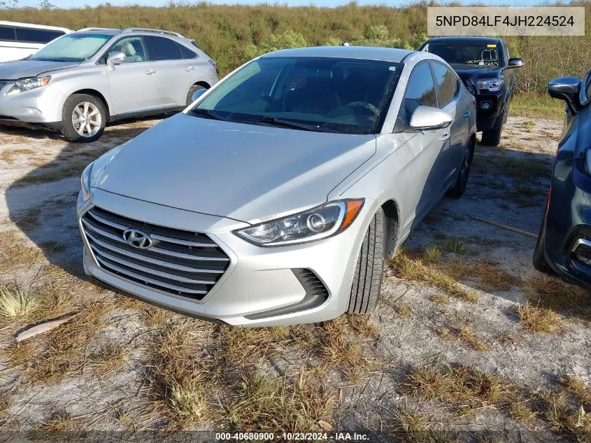 2018 Hyundai Elantra Sel VIN: 5NPD84LF4JH224524 Lot: 40680900