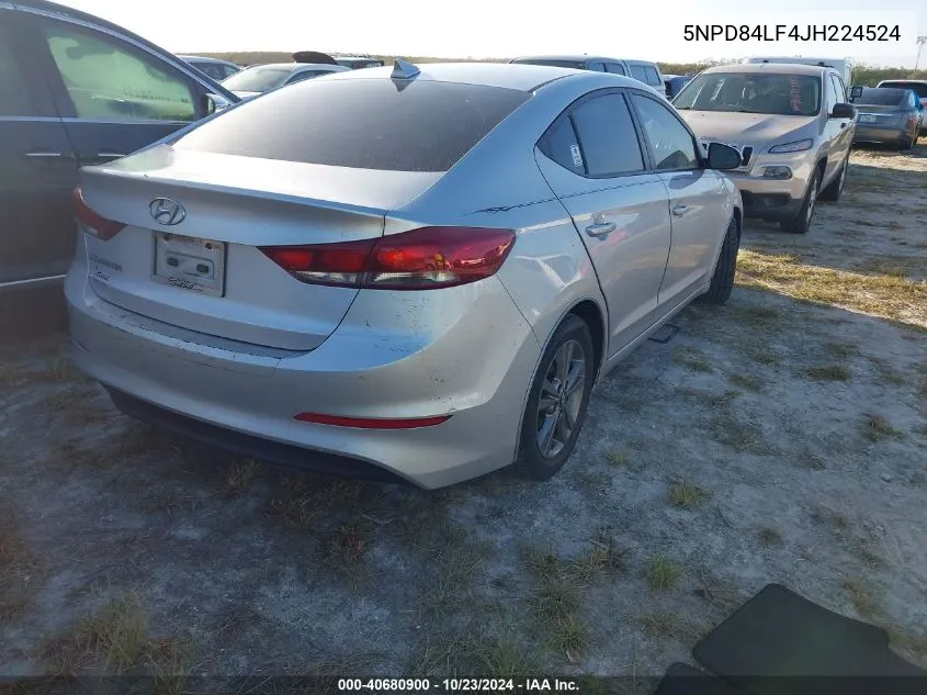 2018 Hyundai Elantra Sel VIN: 5NPD84LF4JH224524 Lot: 40680900