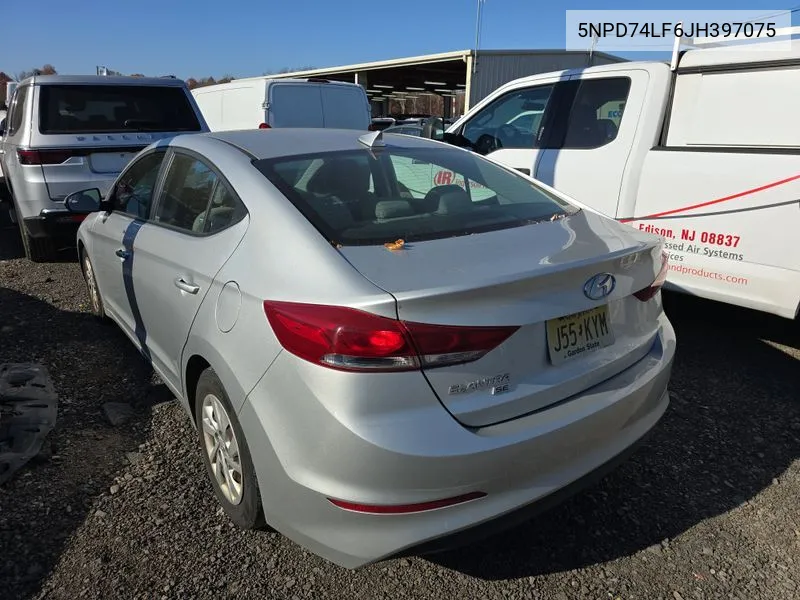 2018 Hyundai Elantra Se VIN: 5NPD74LF6JH397075 Lot: 40696671