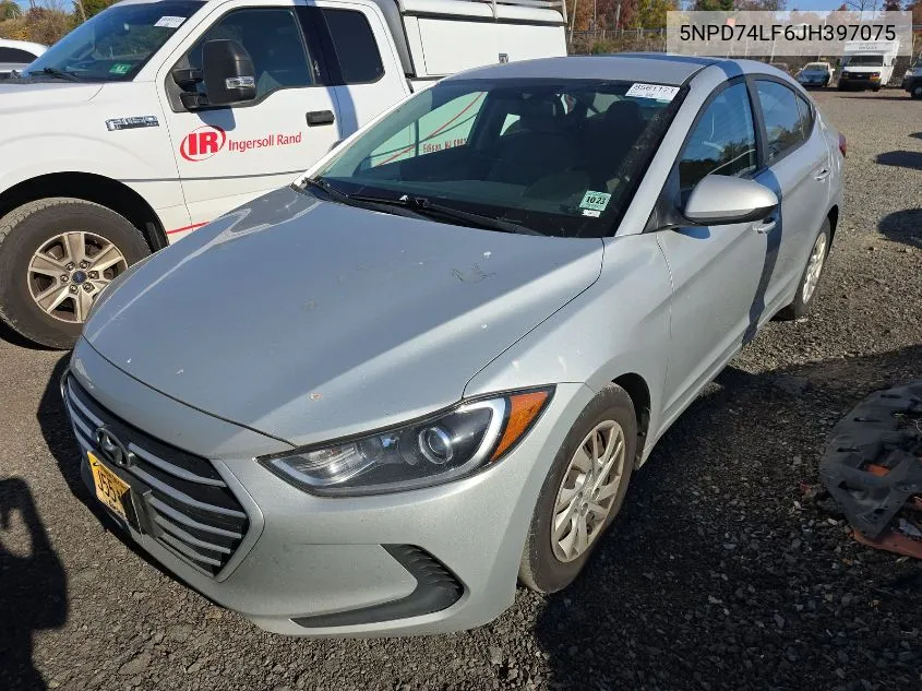 2018 Hyundai Elantra Se VIN: 5NPD74LF6JH397075 Lot: 40696671