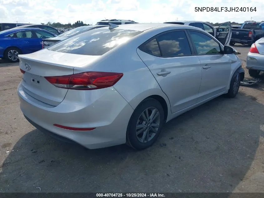 2018 Hyundai Elantra Sel VIN: 5NPD84LF3JH240164 Lot: 40704725