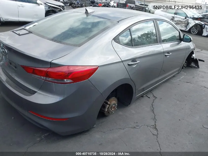 2018 Hyundai Elantra Sel VIN: 5NPD84LF2JH296435 Lot: 40710735