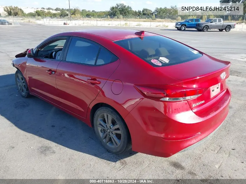 2018 Hyundai Elantra Sel VIN: 5NPD84LF6JH245214 Lot: 40716863