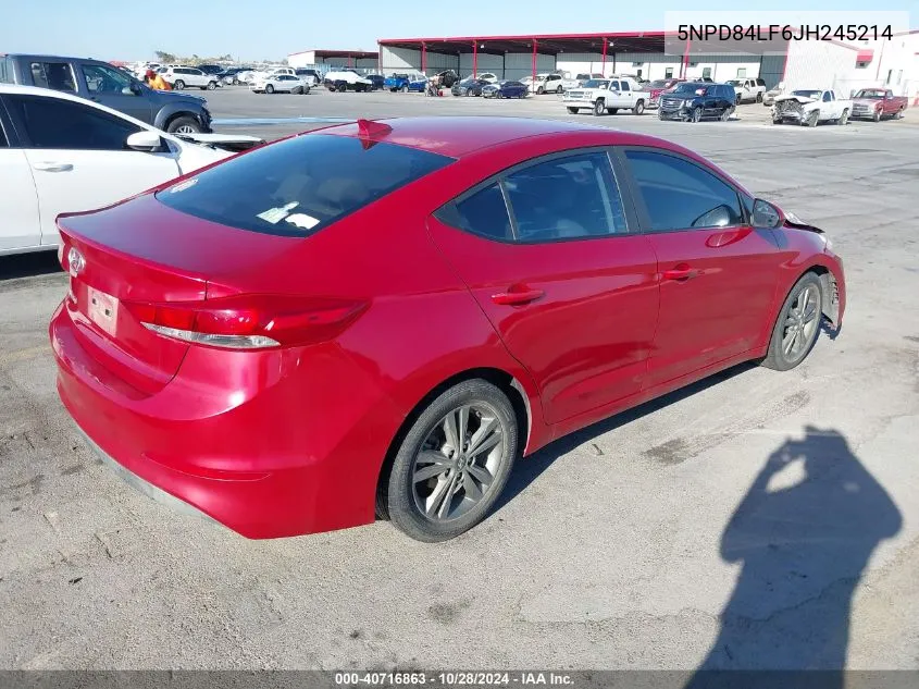 2018 Hyundai Elantra Sel VIN: 5NPD84LF6JH245214 Lot: 40716863