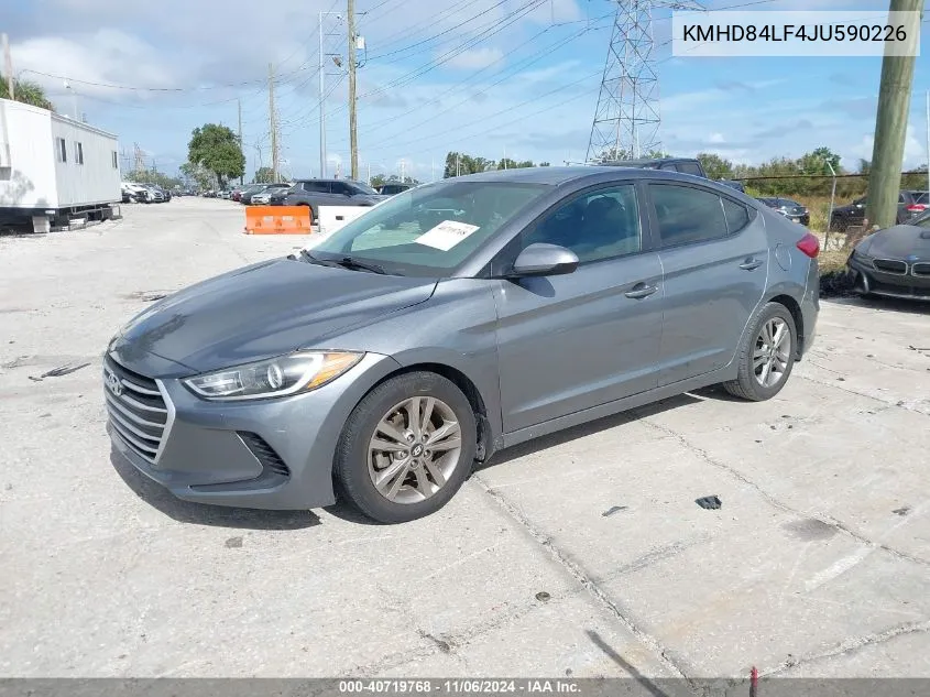 2018 Hyundai Elantra Sel VIN: KMHD84LF4JU590226 Lot: 40719768