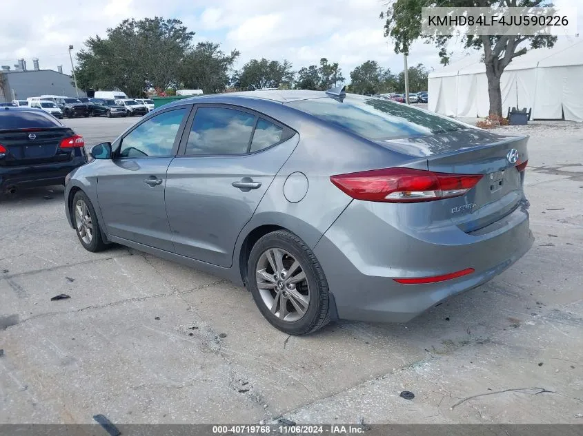 2018 Hyundai Elantra Sel VIN: KMHD84LF4JU590226 Lot: 40719768