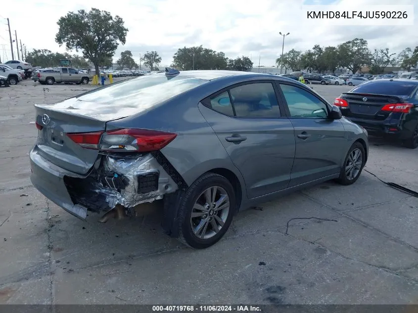 2018 Hyundai Elantra Sel VIN: KMHD84LF4JU590226 Lot: 40719768