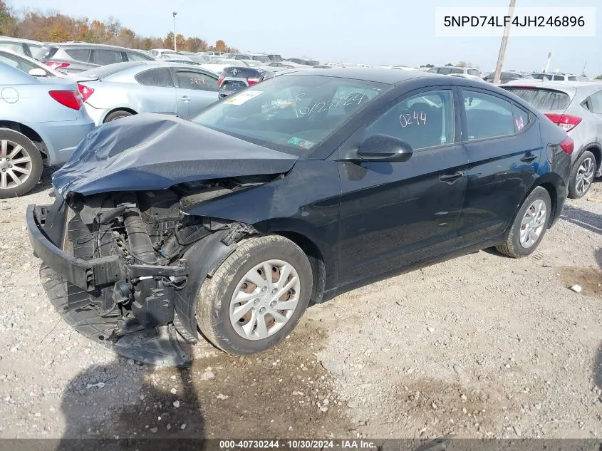 5NPD74LF4JH246896 2018 Hyundai Elantra Se