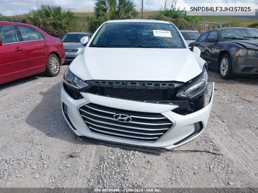 2018 Hyundai Elantra Value Edition VIN: 5NPD84LF3JH357825 Lot: 40790460