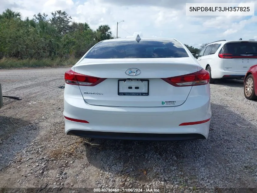 2018 Hyundai Elantra Value Edition VIN: 5NPD84LF3JH357825 Lot: 40790460