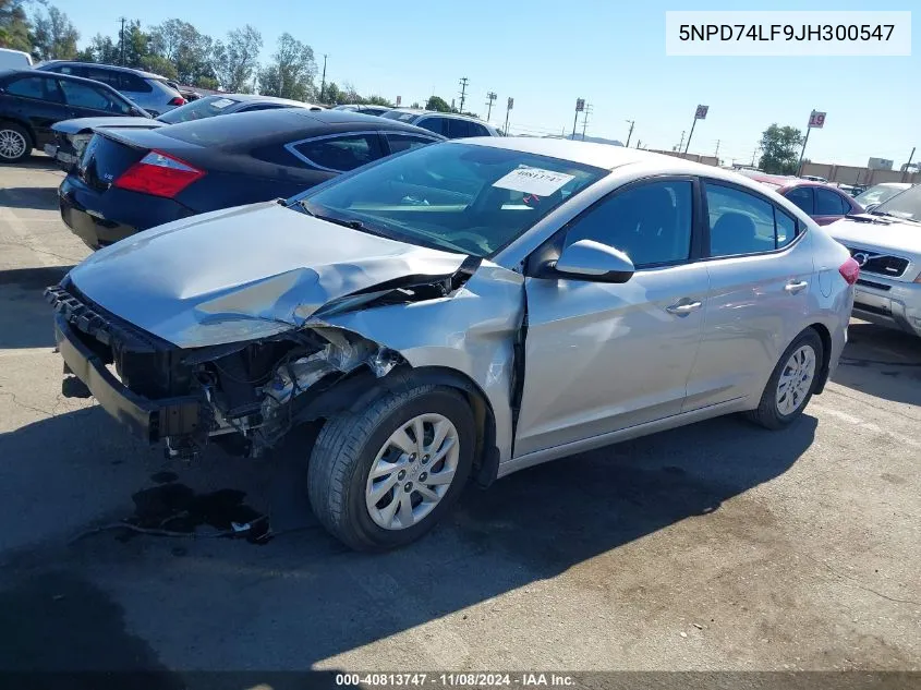 5NPD74LF9JH300547 2018 Hyundai Elantra Se