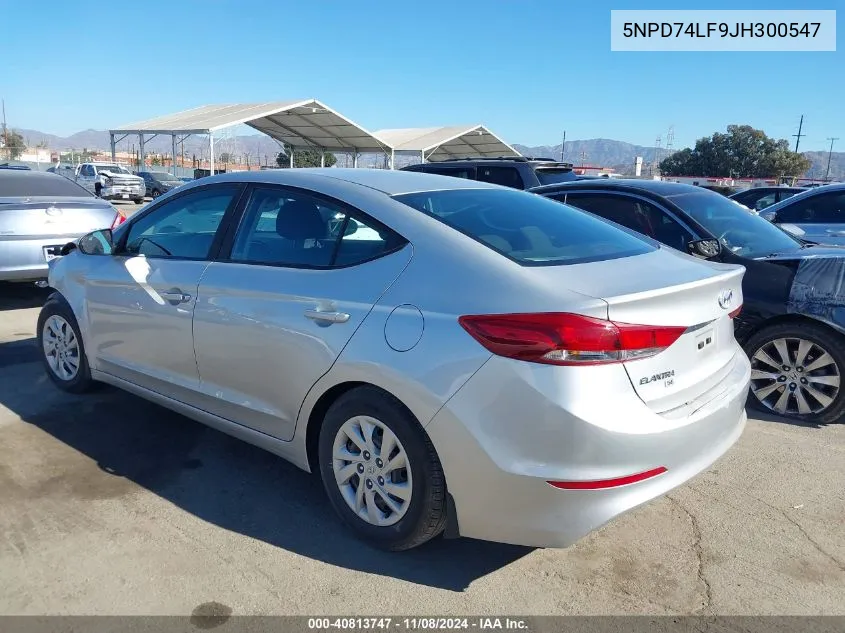 5NPD74LF9JH300547 2018 Hyundai Elantra Se