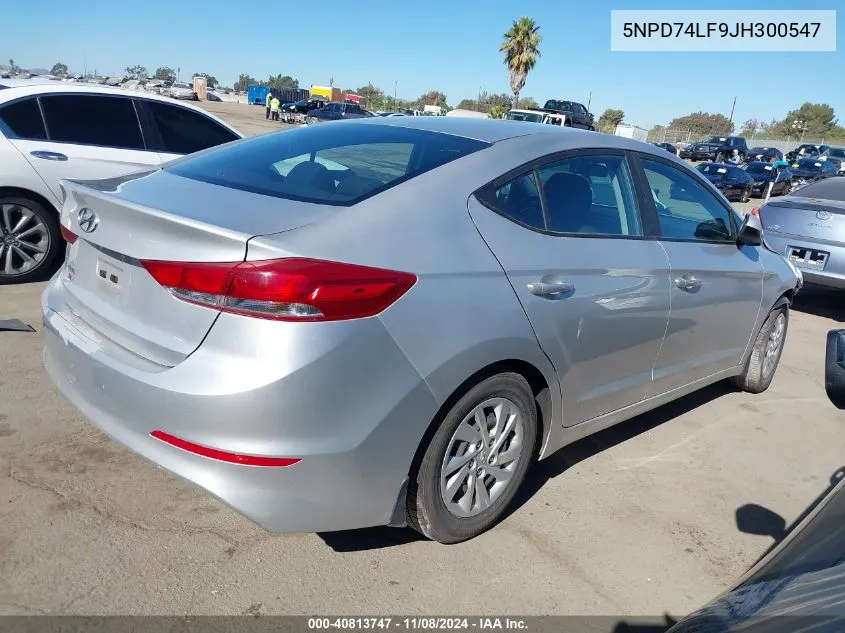 5NPD74LF9JH300547 2018 Hyundai Elantra Se