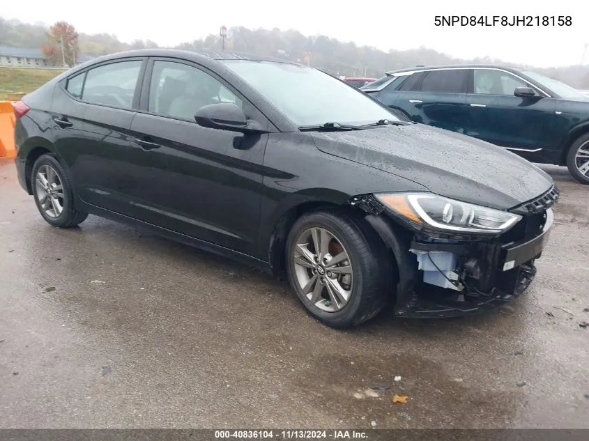 2018 Hyundai Elantra Sel VIN: 5NPD84LF8JH218158 Lot: 40836104