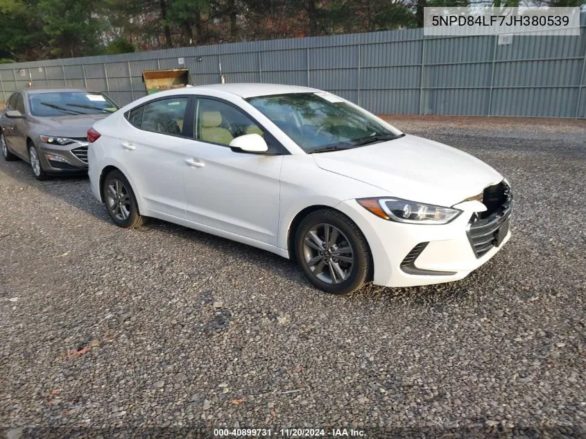 2018 Hyundai Elantra Sel VIN: 5NPD84LF7JH380539 Lot: 40899731