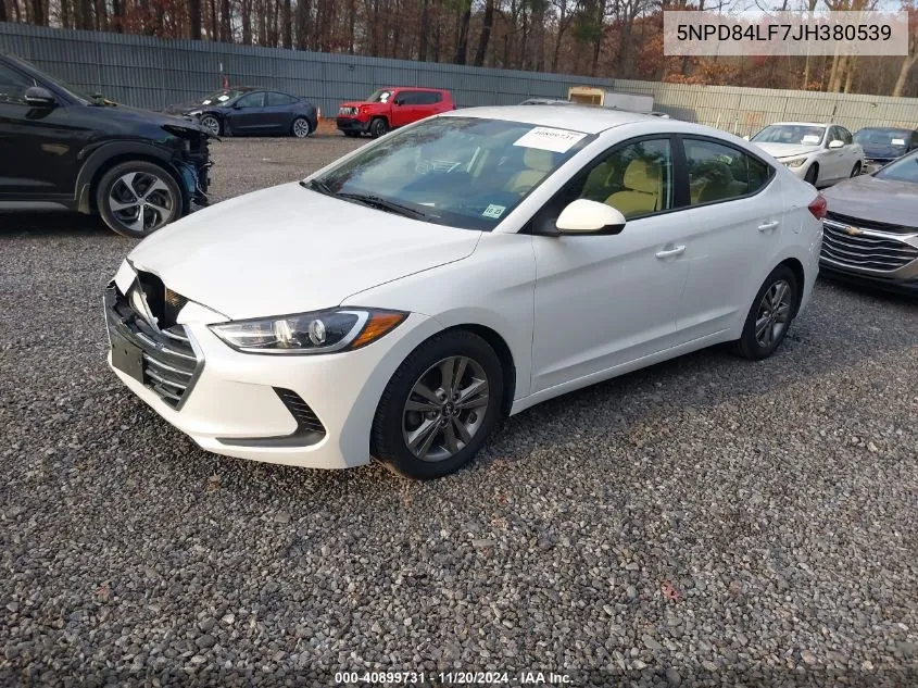 2018 Hyundai Elantra Sel VIN: 5NPD84LF7JH380539 Lot: 40899731