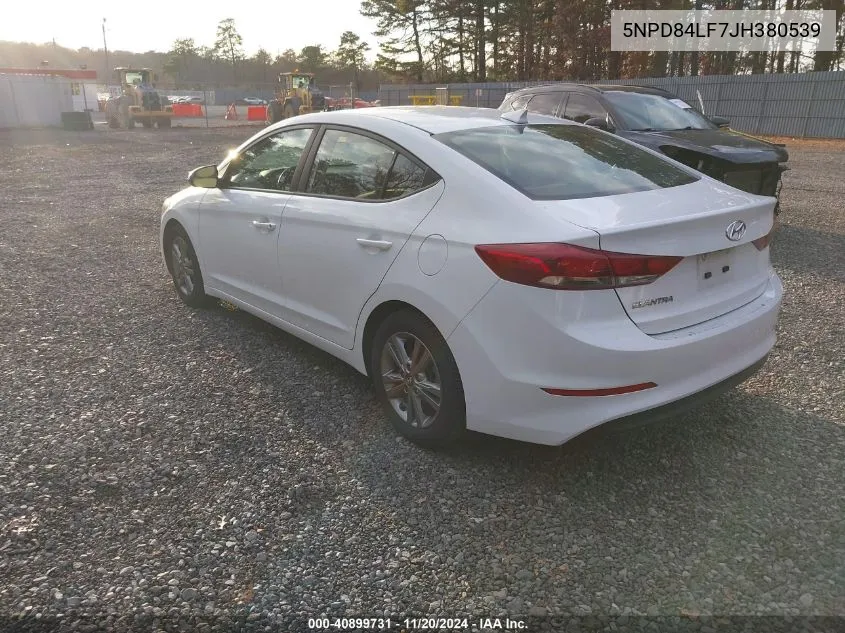 2018 Hyundai Elantra Sel VIN: 5NPD84LF7JH380539 Lot: 40899731