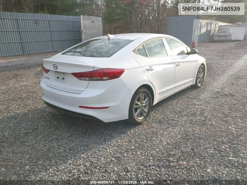 2018 Hyundai Elantra Sel VIN: 5NPD84LF7JH380539 Lot: 40899731