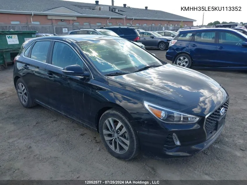 2019 Hyundai Elantra Gt VIN: KMHH35LE5KU113352 Lot: 12052577