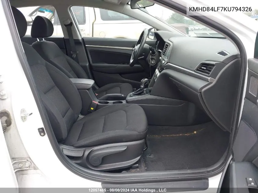 KMHD84LF7KU794326 2019 Hyundai Elantra Preferred