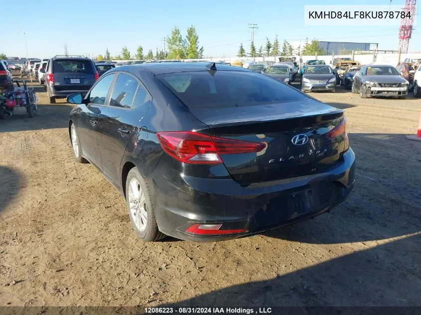 KMHD84LF8KU878784 2019 Hyundai Elantra Sel/Value/Limited