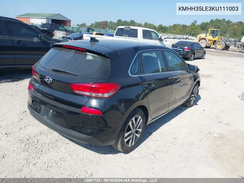 2019 Hyundai Elantra Gt Preferred VIN: KMHH35LE3KU111003 Lot: 12097723