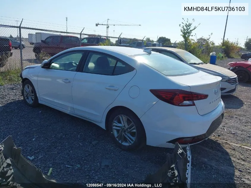 KMHD84LF5KU736103 2019 Hyundai Elantra Preferred