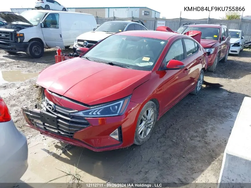 KMHD84LF9KU755866 2019 Hyundai Elantra Sel/Value/Limited