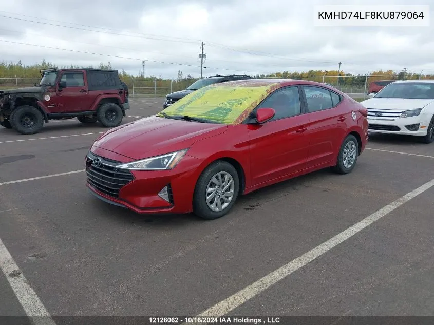 2019 Hyundai Elantra Essential VIN: KMHD74LF8KU879064 Lot: 12128062