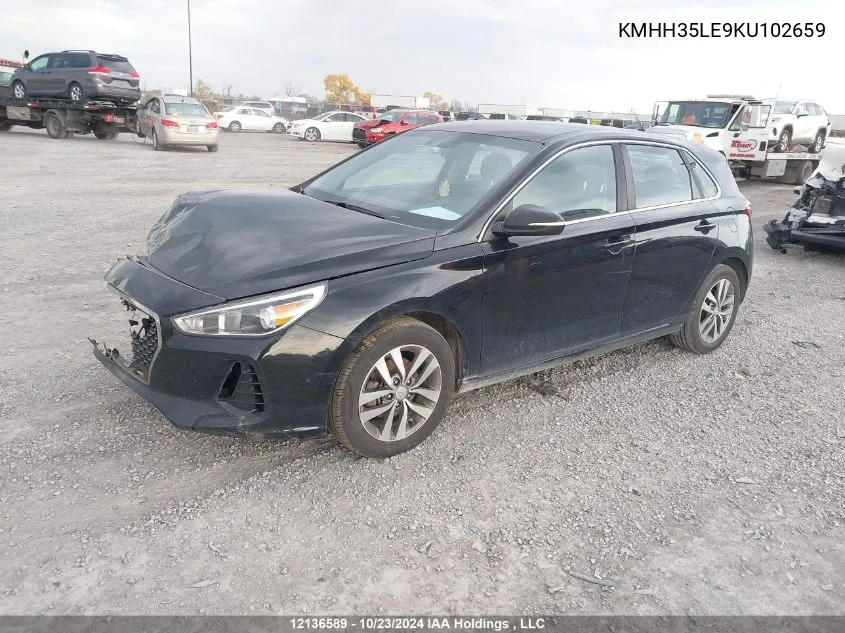 2019 Hyundai Elantra Gt Preferred VIN: KMHH35LE9KU102659 Lot: 12136589