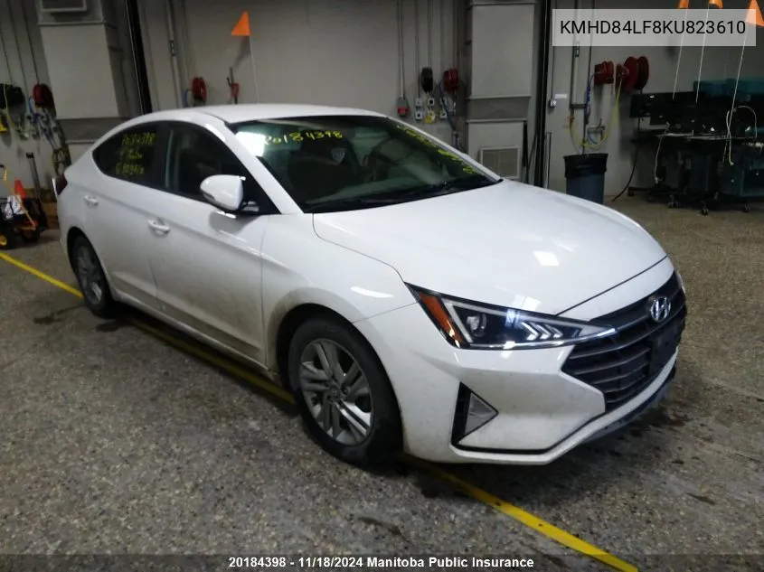 2019 Hyundai Elantra Preferred VIN: KMHD84LF8KU823610 Lot: 20184398