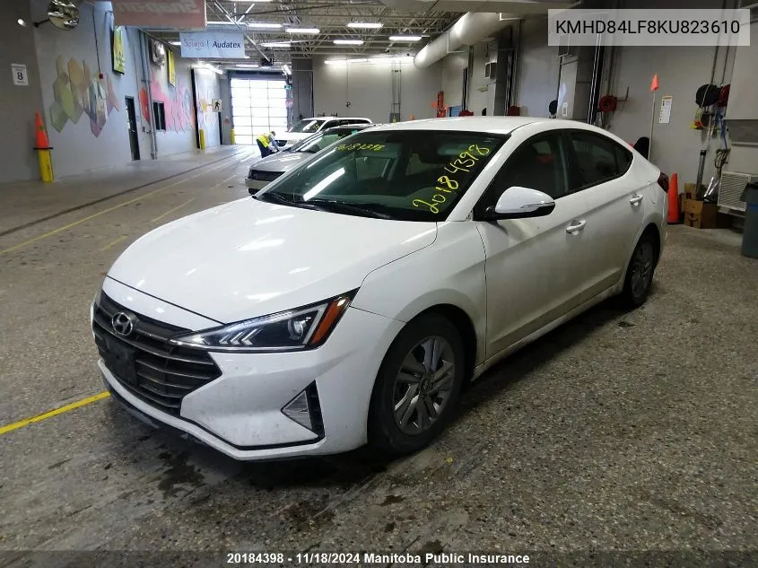 2019 Hyundai Elantra Preferred VIN: KMHD84LF8KU823610 Lot: 20184398