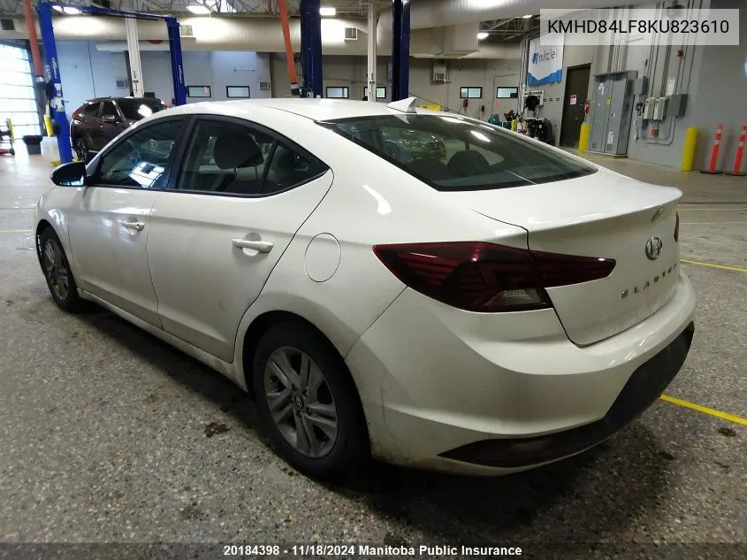 2019 Hyundai Elantra Preferred VIN: KMHD84LF8KU823610 Lot: 20184398