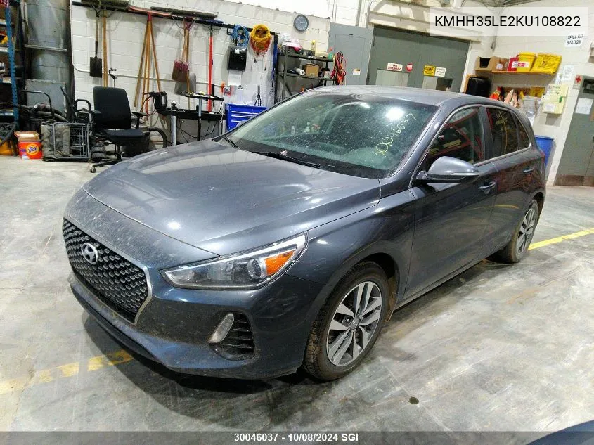 2019 Hyundai Elantra Gt VIN: KMHH35LE2KU108822 Lot: 30046037