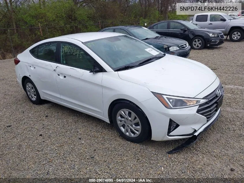 5NPD74LF6KH442226 2019 Hyundai Elantra Se