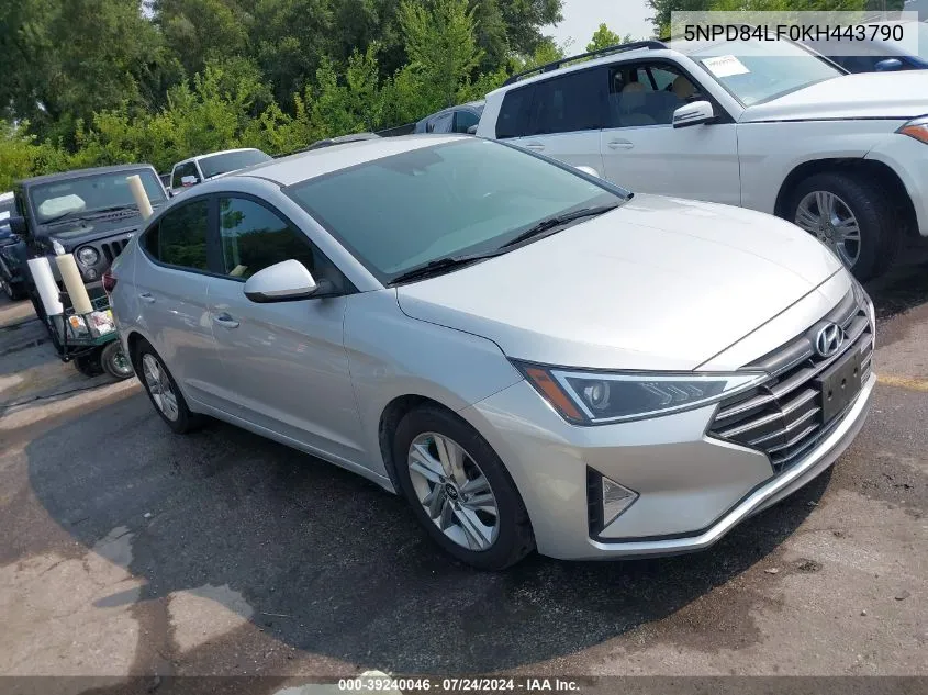 5NPD84LF0KH443790 2019 Hyundai Elantra Sel