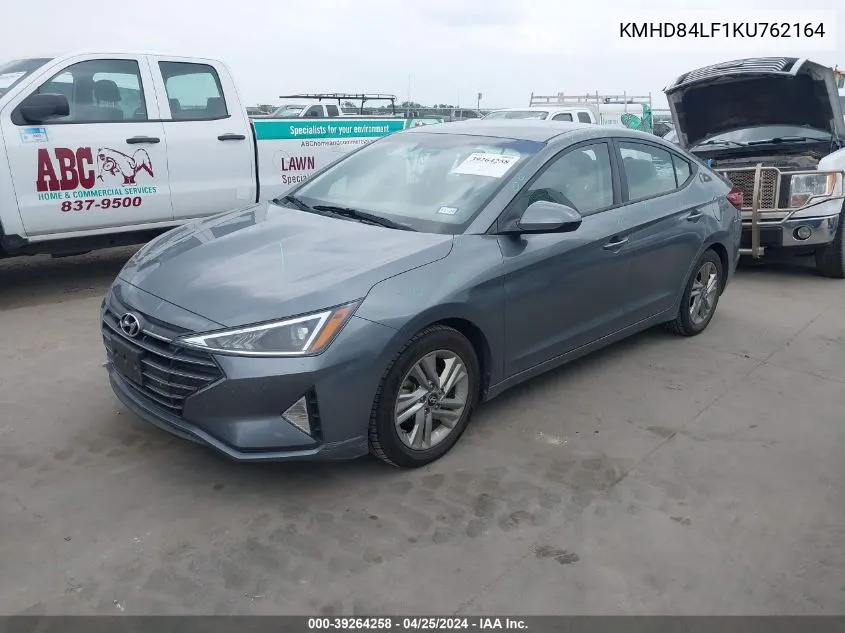 2019 Hyundai Elantra Sel VIN: KMHD84LF1KU762164 Lot: 39264258