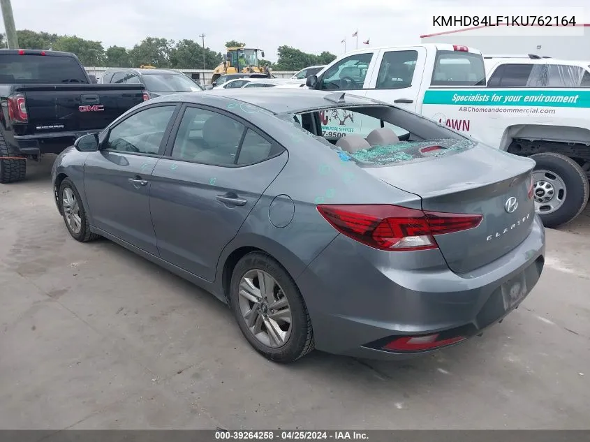 2019 Hyundai Elantra Sel VIN: KMHD84LF1KU762164 Lot: 39264258