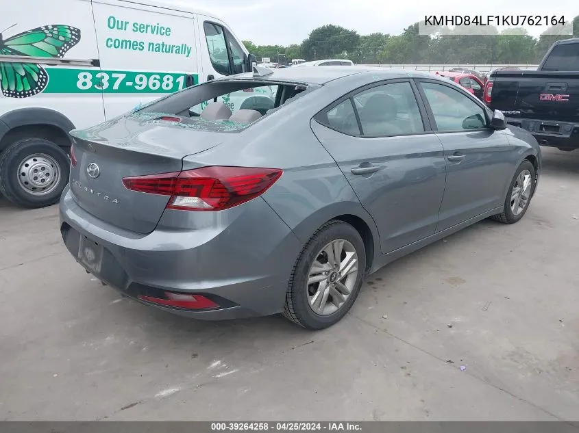 2019 Hyundai Elantra Sel VIN: KMHD84LF1KU762164 Lot: 39264258