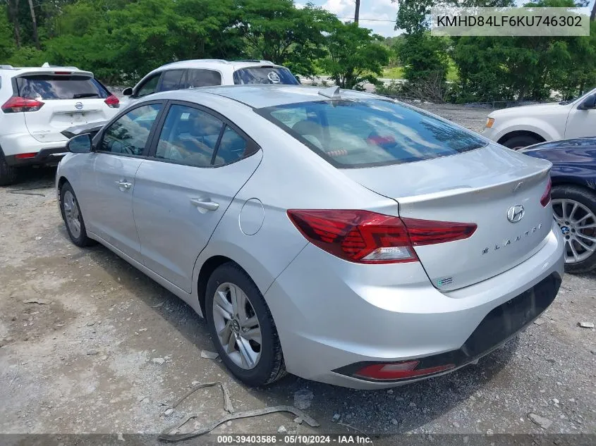 KMHD84LF6KU746302 2019 Hyundai Elantra Sel