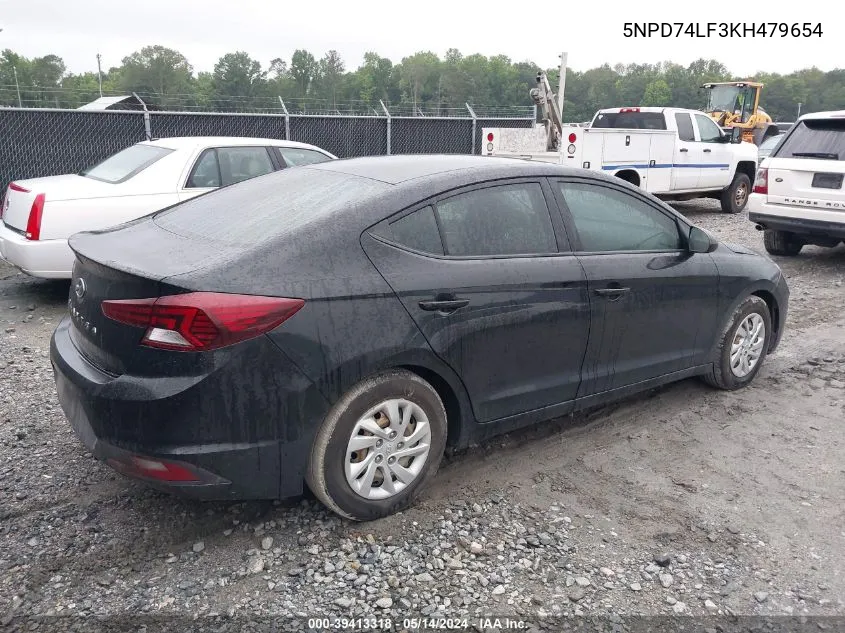 5NPD74LF3KH479654 2019 Hyundai Elantra Se