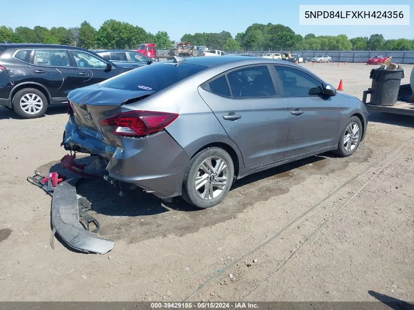 5NPD84LFXKH424356 2019 Hyundai Elantra Sel