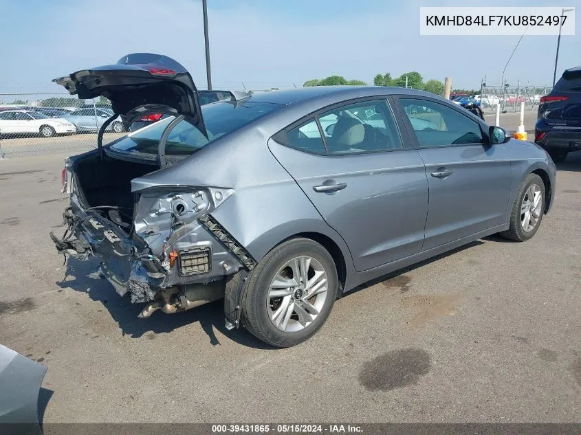 2019 Hyundai Elantra Value Edition VIN: KMHD84LF7KU852497 Lot: 39431865