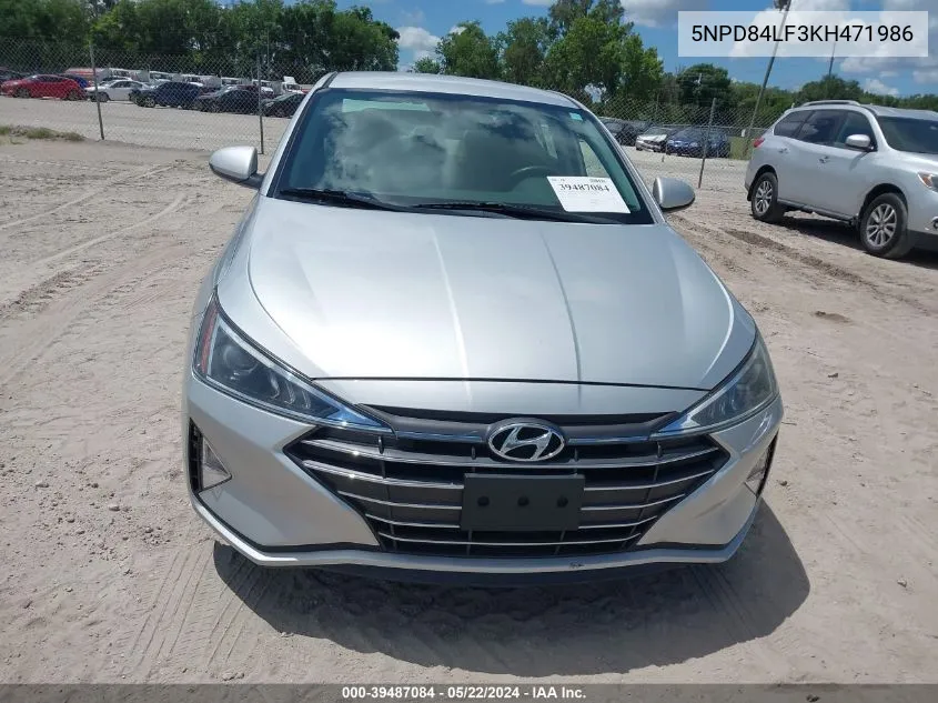 5NPD84LF3KH471986 2019 Hyundai Elantra Sel