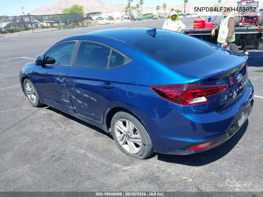 2019 Hyundai Elantra Sel VIN: 5NPD84LF2KH453852 Lot: 39540098