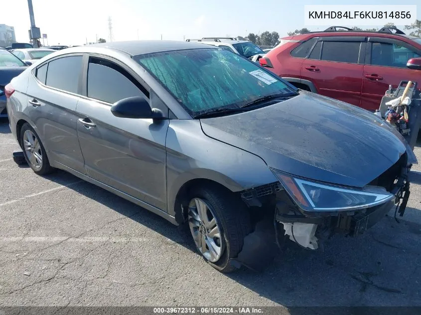 2019 Hyundai Elantra Sel VIN: KMHD84LF6KU814856 Lot: 39672312