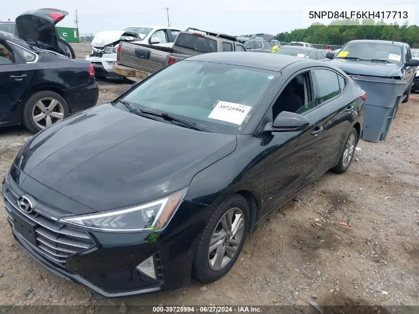 2019 Hyundai Elantra Sel VIN: 5NPD84LF6KH417713 Lot: 39725994