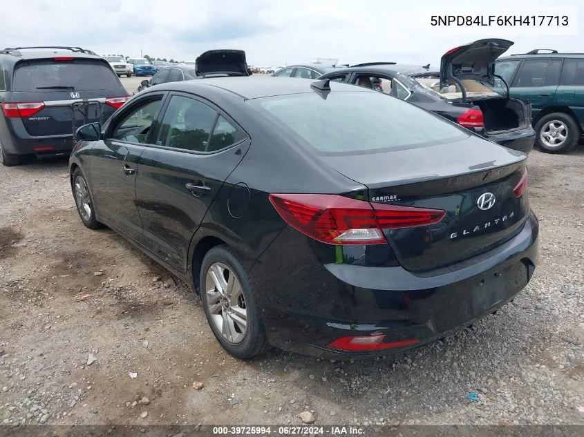 2019 Hyundai Elantra Sel VIN: 5NPD84LF6KH417713 Lot: 39725994