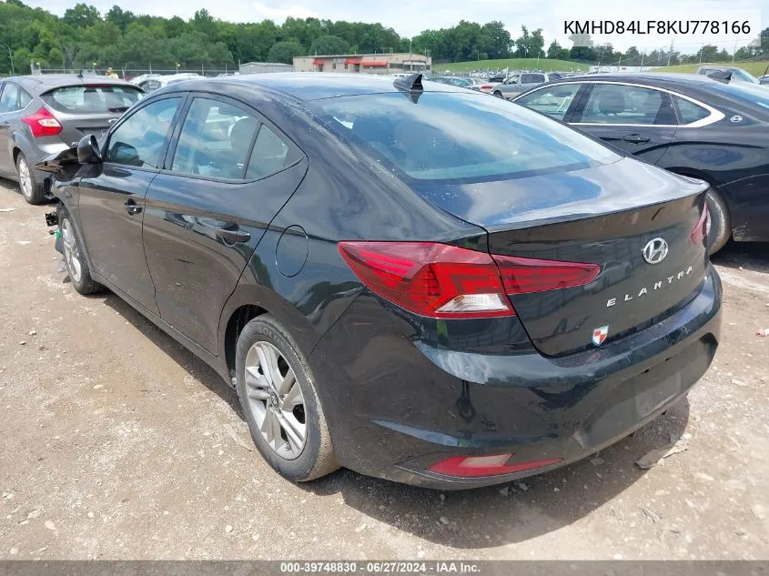 2019 Hyundai Elantra Value Edition VIN: KMHD84LF8KU778166 Lot: 39748830